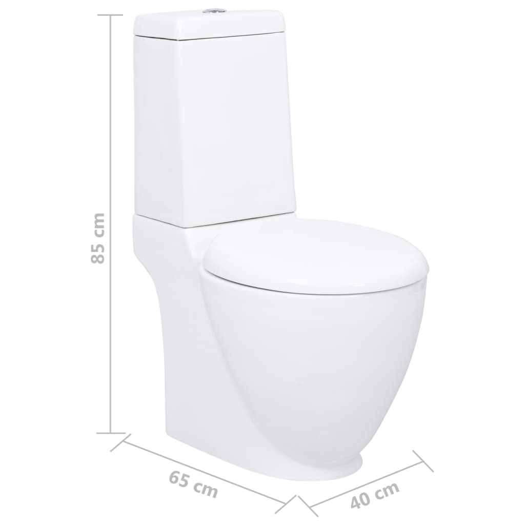 Toilette en céramique Écoulement d'eau à l'arrière Blanc