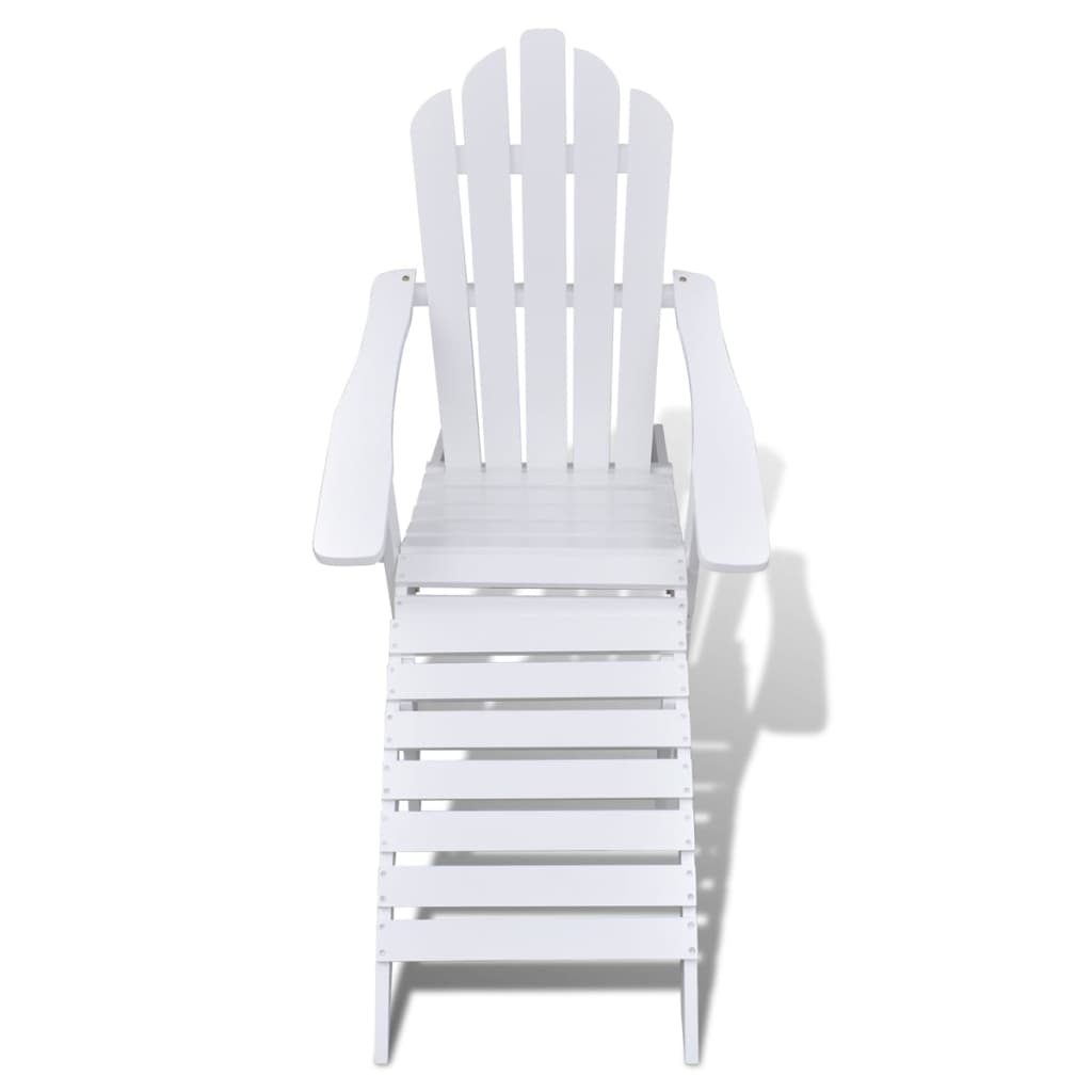 Chaise de jardin avec pouf Bois Blanc