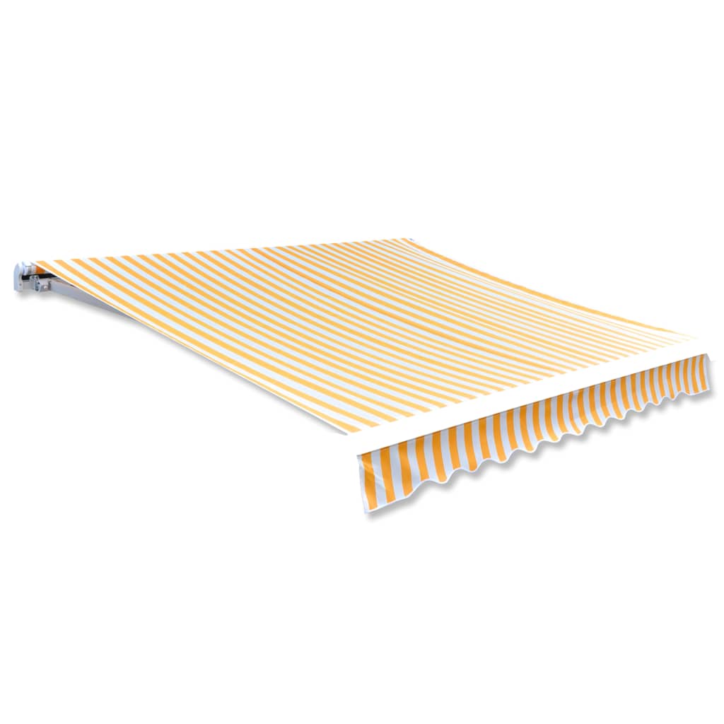 Tissu d'auvent Jaune tournesol/blanc 4x3 m (cadre non inclus)