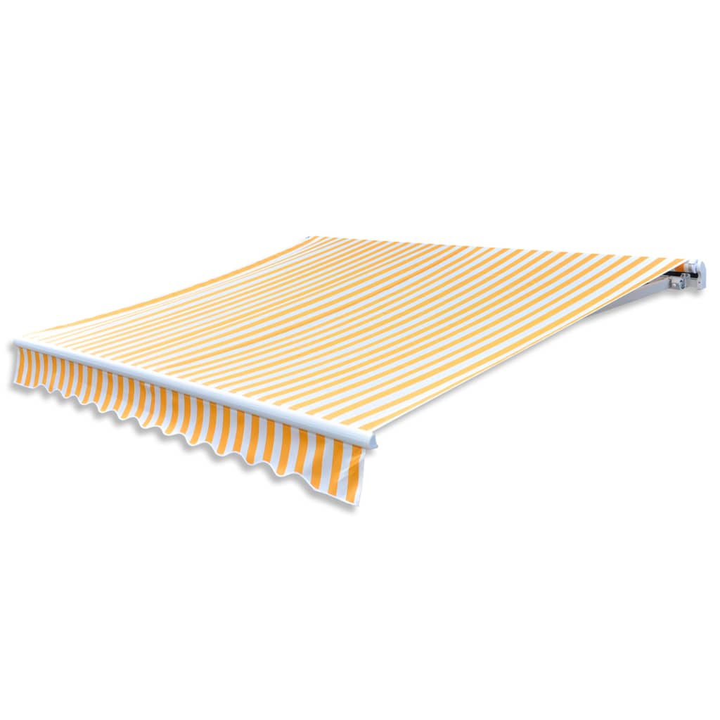 Tissu d'auvent Jaune tournesol/blanc 4x3 m (cadre non inclus)