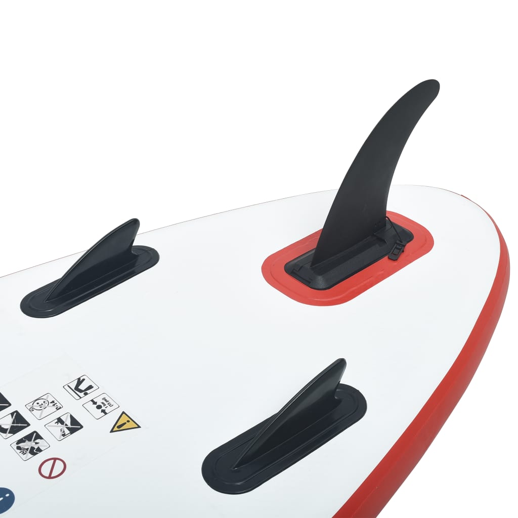 Stand Up Paddle Planche à rame gonflable Rouge et blanc