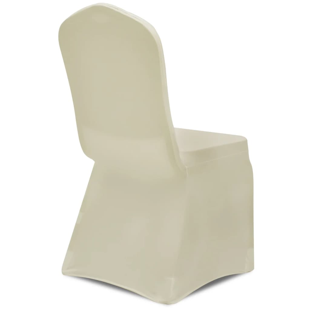50 housses de chaise extensibles crème
