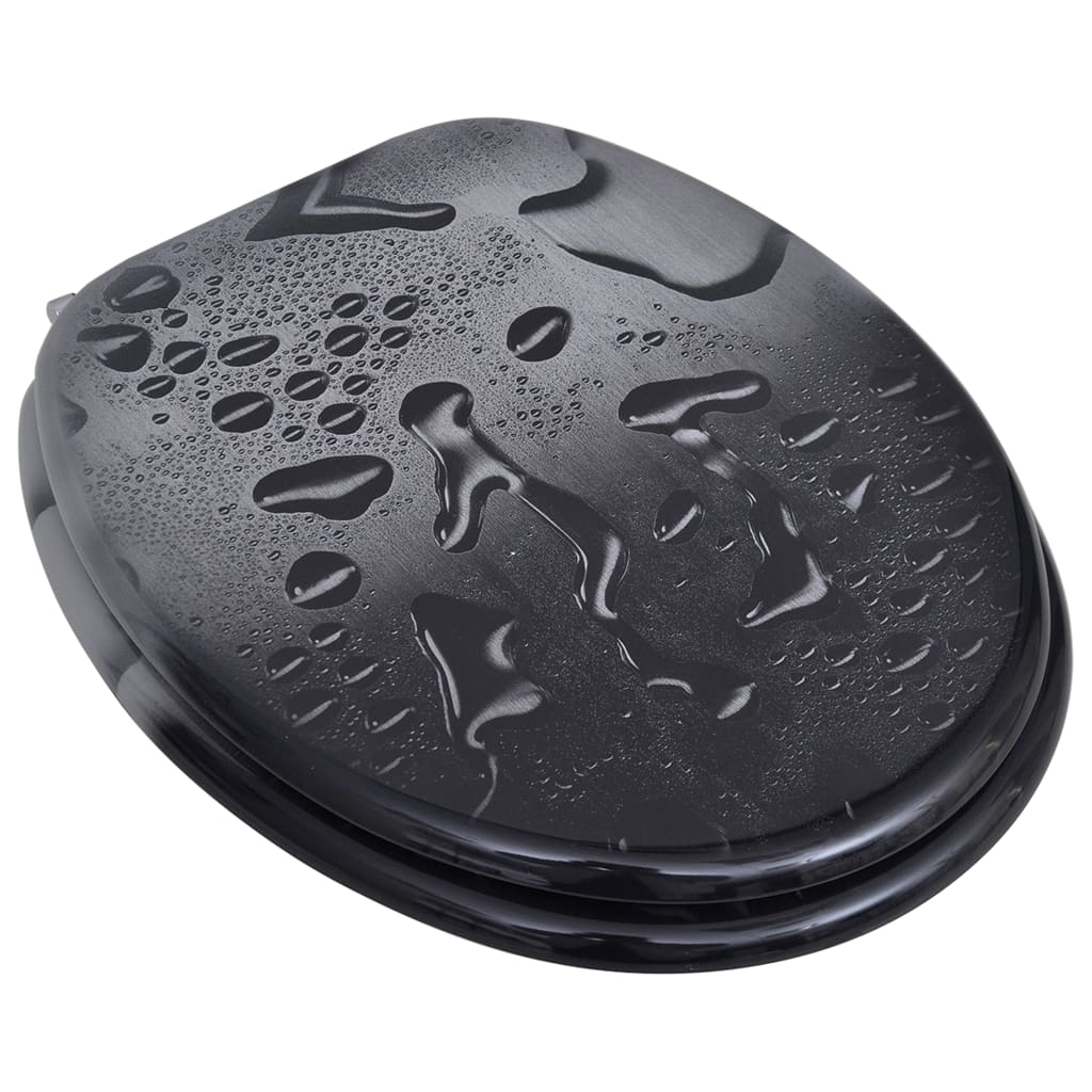 Abatant de WC avec couvercle design goutte d'eau