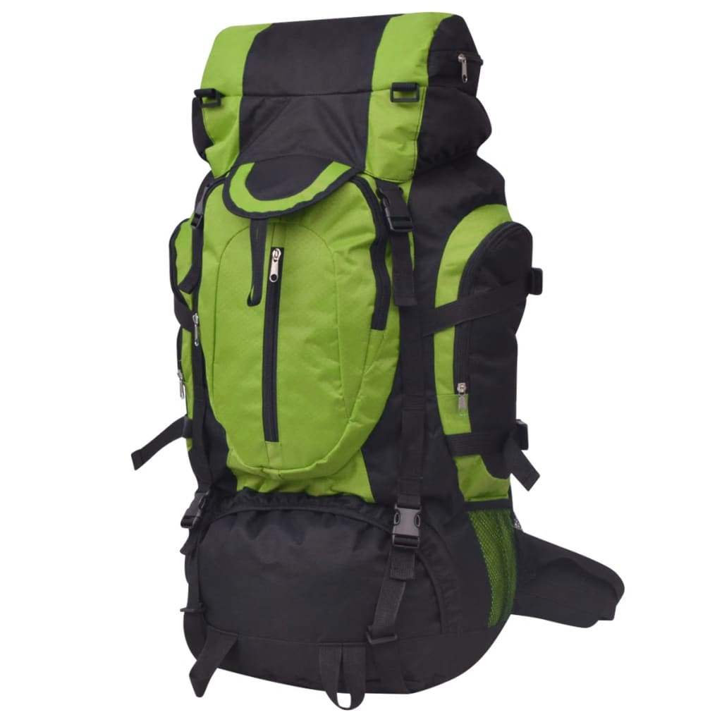 Sac à dos de randonnée XXL 75 L Noir et vert
