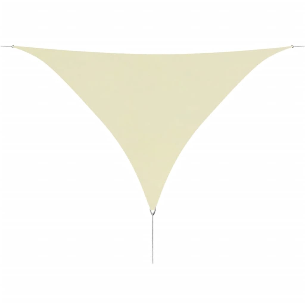 Parasol en tissu Oxford triangulaire 3,6 x 3,6 x 3,6 m Crème