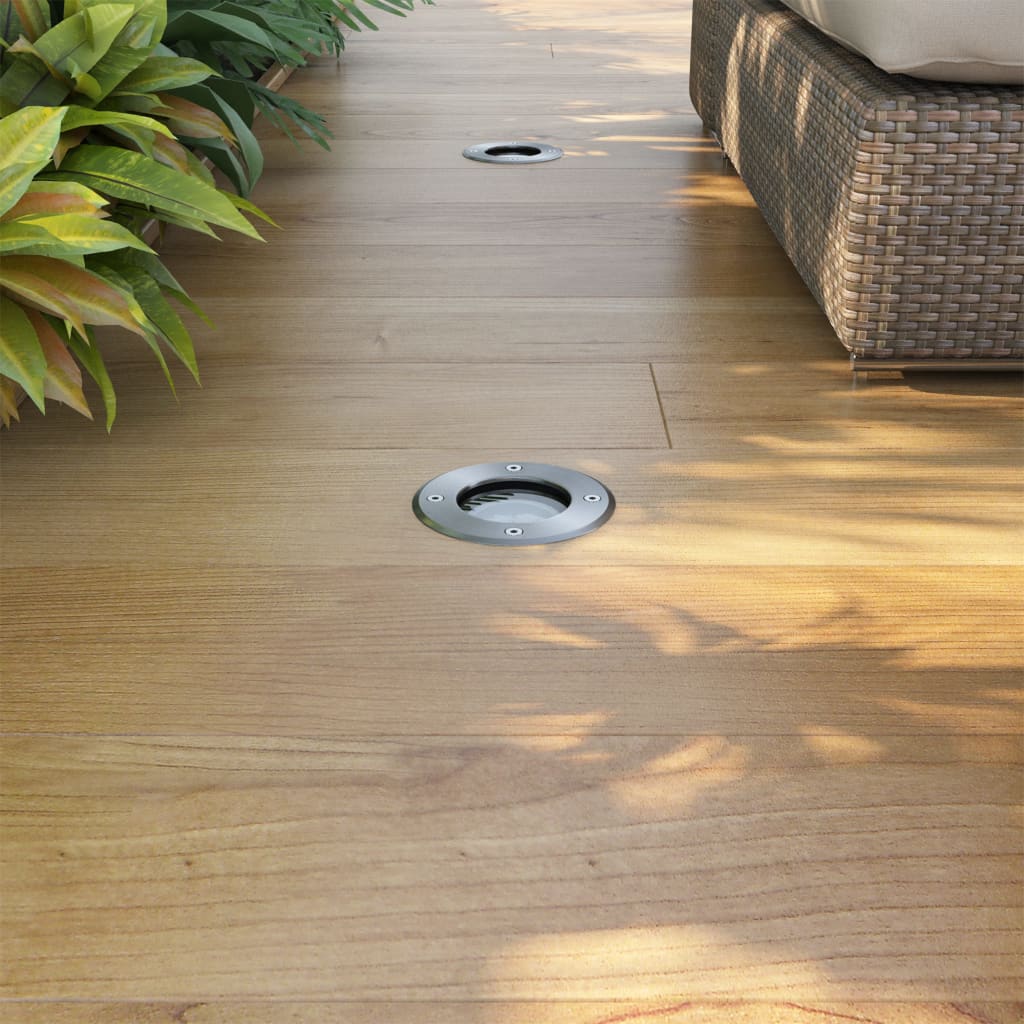 Lampe LED encastrable au sol d'extérieur 3 pièces Rond