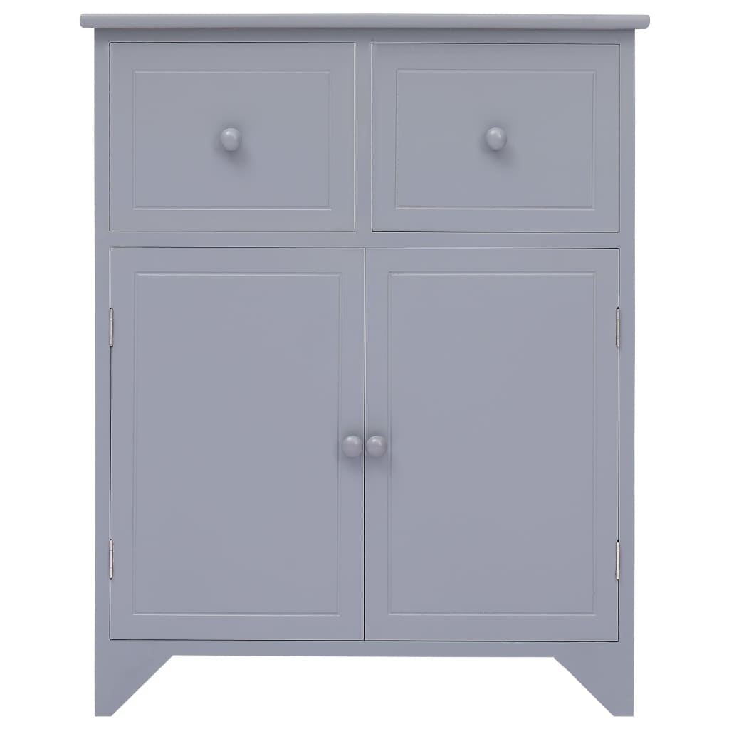 Armoire latérale Gris 60x30x75 cm Bois de Paulownia