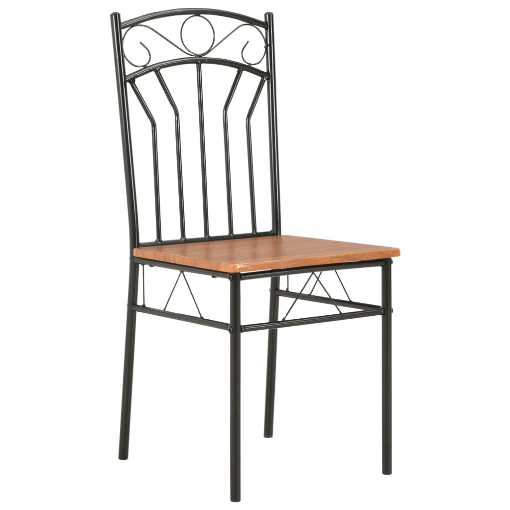 Chaises de salle à manger 6 pcs Marron MDF