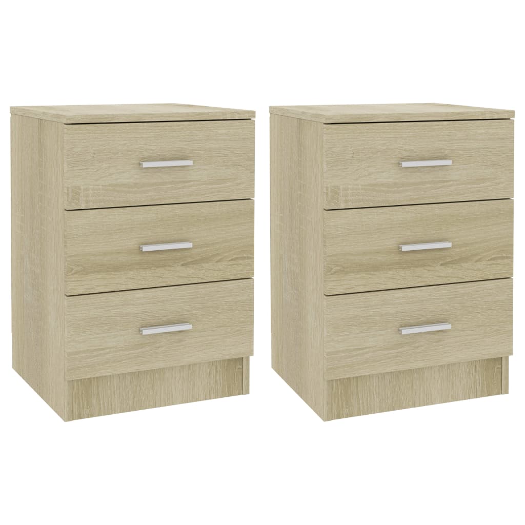 Tables de chevet 2 pcs Chêne Sonoma 38 x 35 x 56 cm Aggloméré