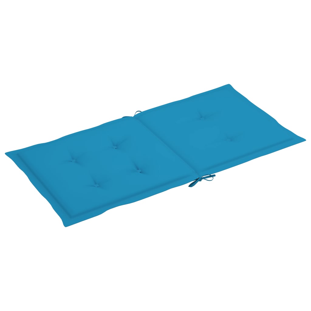 Coussins de chaise de jardin 2 pcs Bleu 100 x 50 x 3 cm