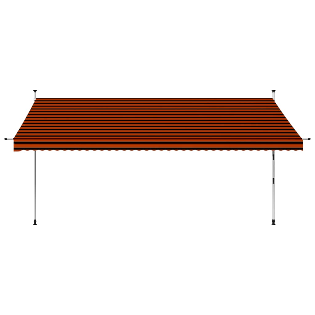 Auvent manuel rétractable 400 cm Orange et marron