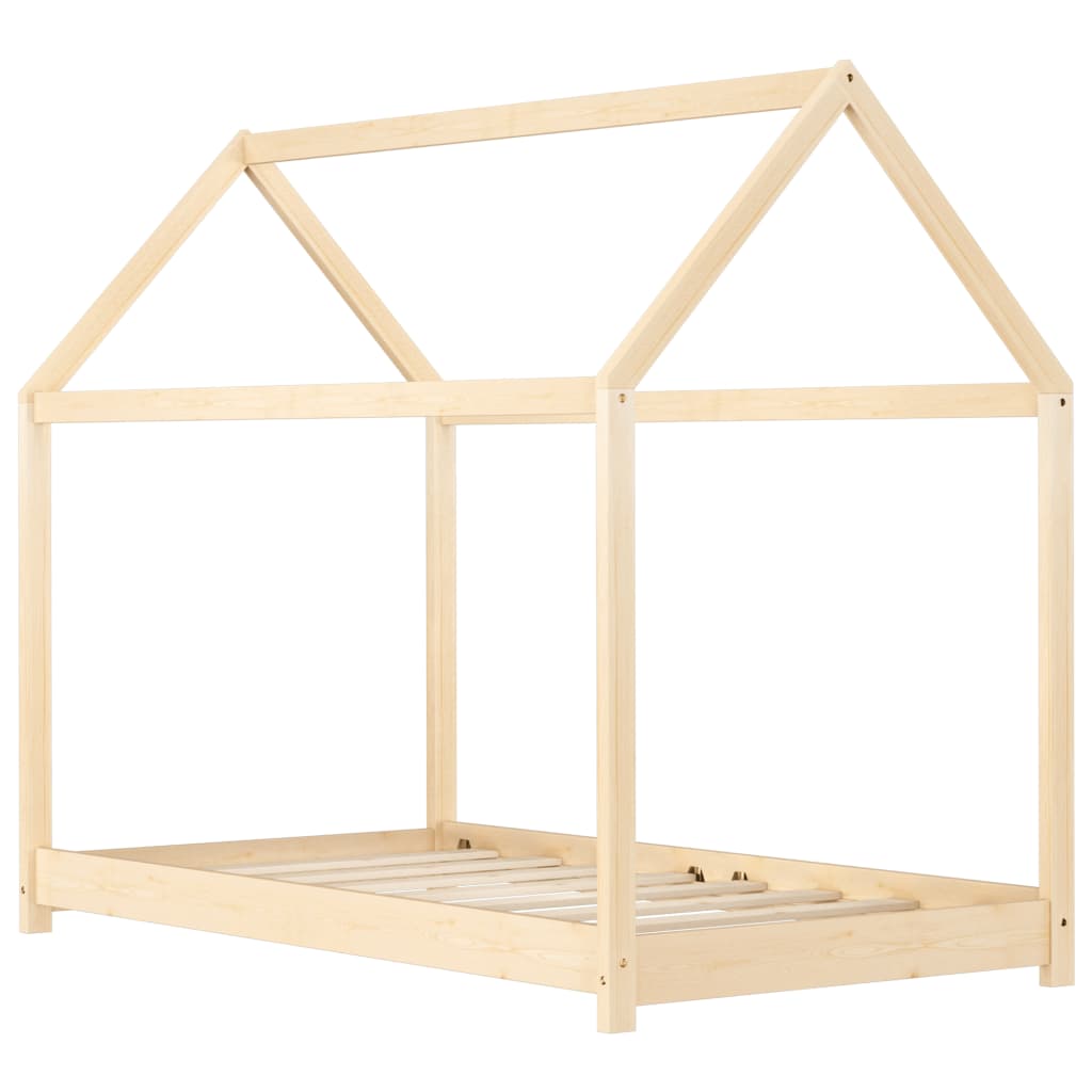 Cadre de lit d'enfant Bois de pin massif 70x140 cm