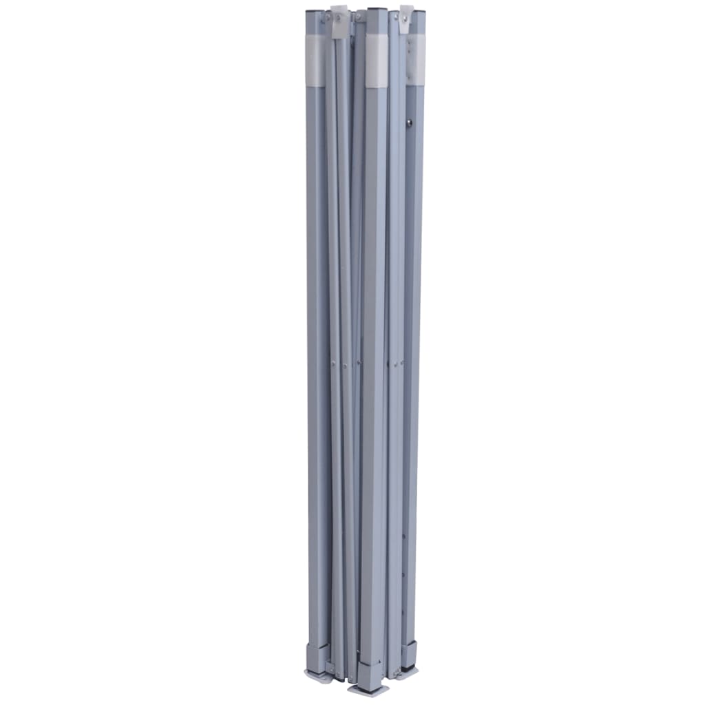 Tente de réception pliable professionnelle 2x2 m Acier Crème