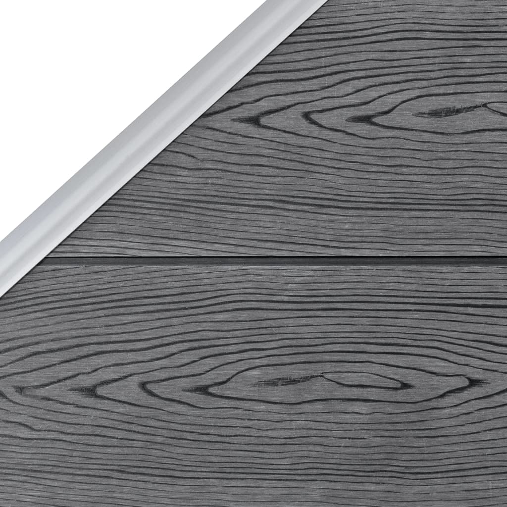 Panneau de clôture WPC 95x(105-180) cm Gris