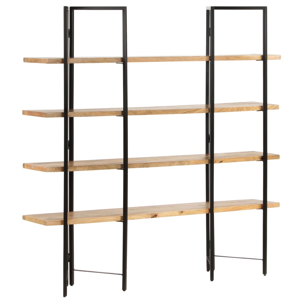 Bibliothèque à 4 niveaux 160x35x160 cm Bois de manguier massif