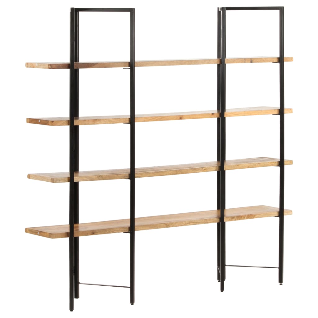 Bibliothèque à 4 niveaux 160x35x160 cm Bois de manguier massif