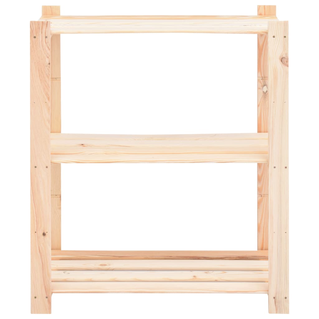 Étagères de rangement à 3 niveaux 3 pcs 80x38x90 cm Pin 150 kg