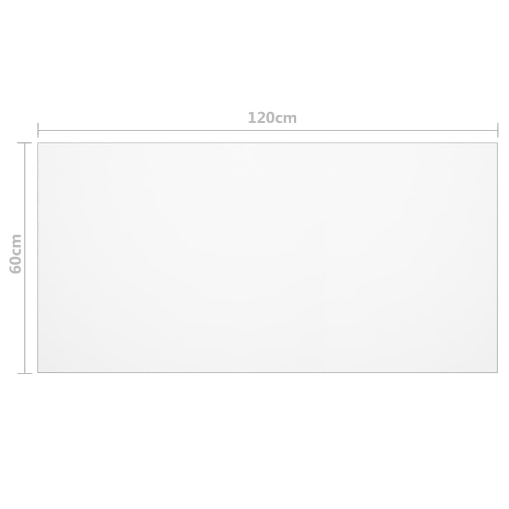 Protecteur de table transparent 120x60 cm 1,6 mm PVC
