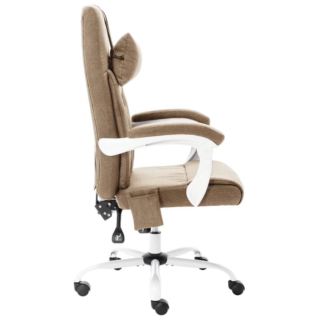Chaise de bureau de massage Taupe Tissu