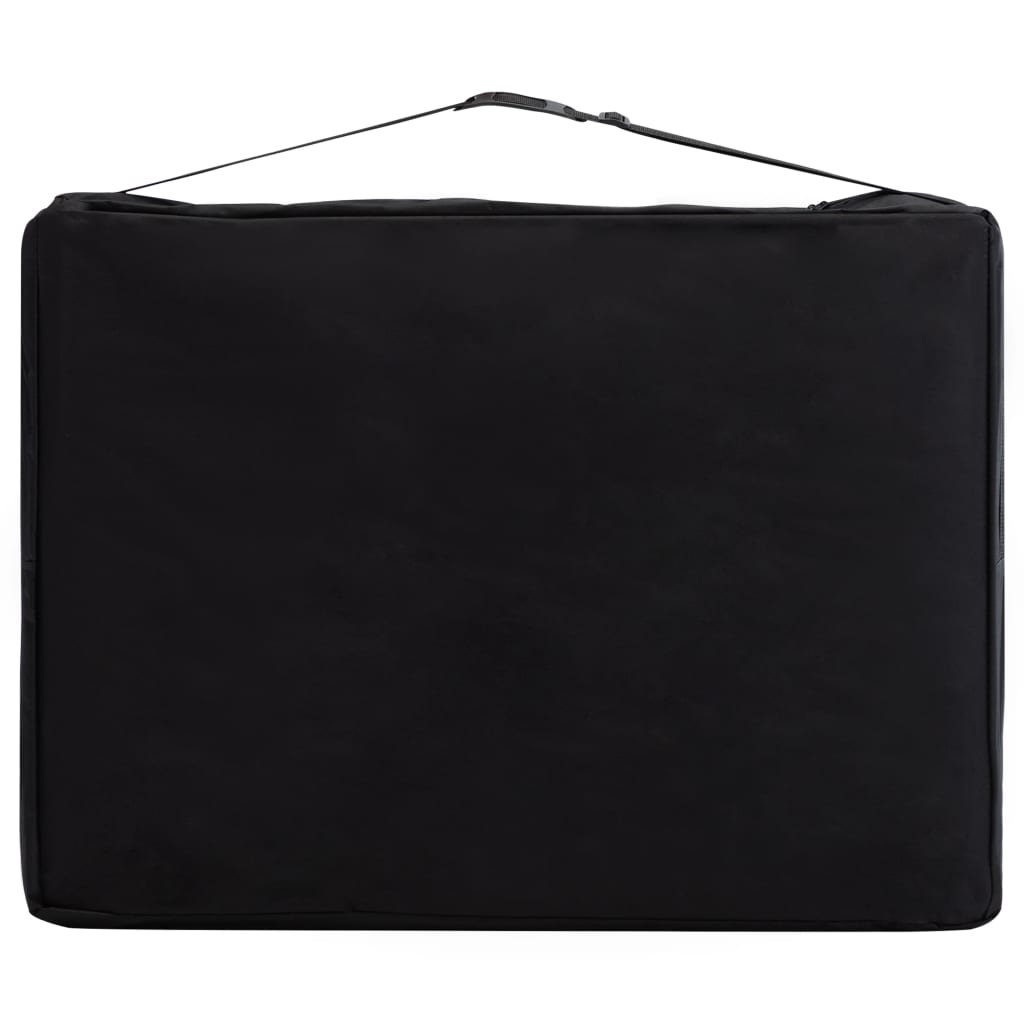 Table de massage pliable 2 zones Bois Noir et beige