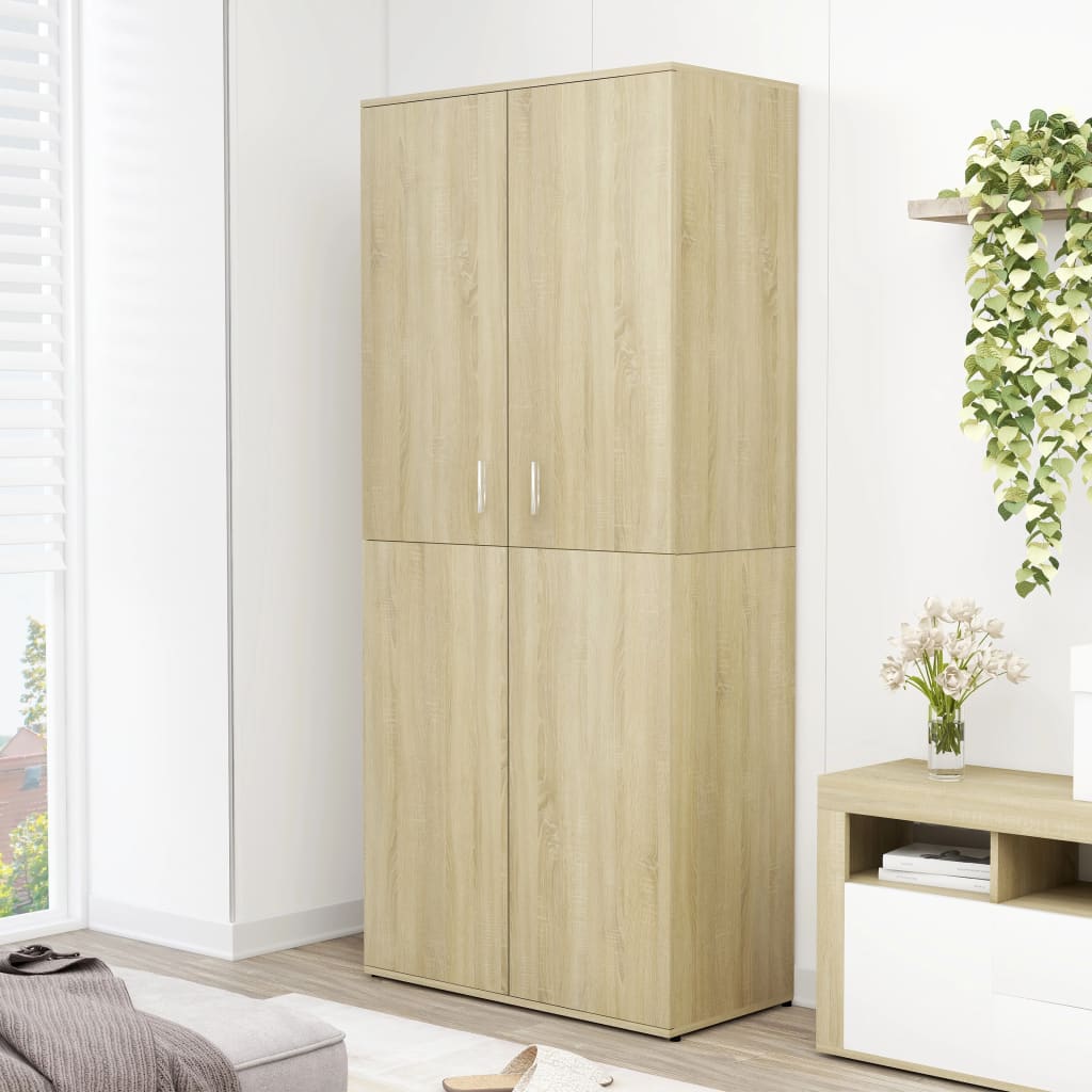 Armoire à chaussures Chêne sonoma 80x39x178 cm Aggloméré