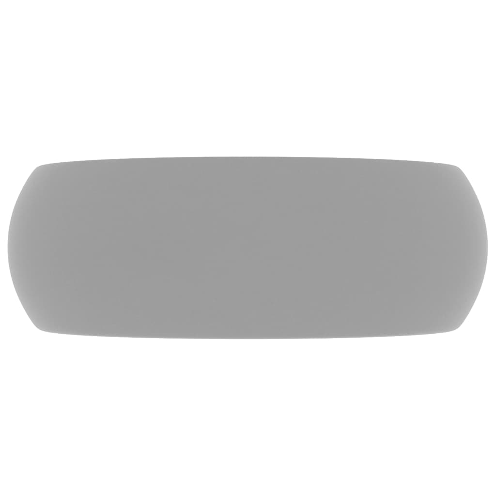 Lavabo rond de luxe Gris clair mat 40x15 cm Céramique