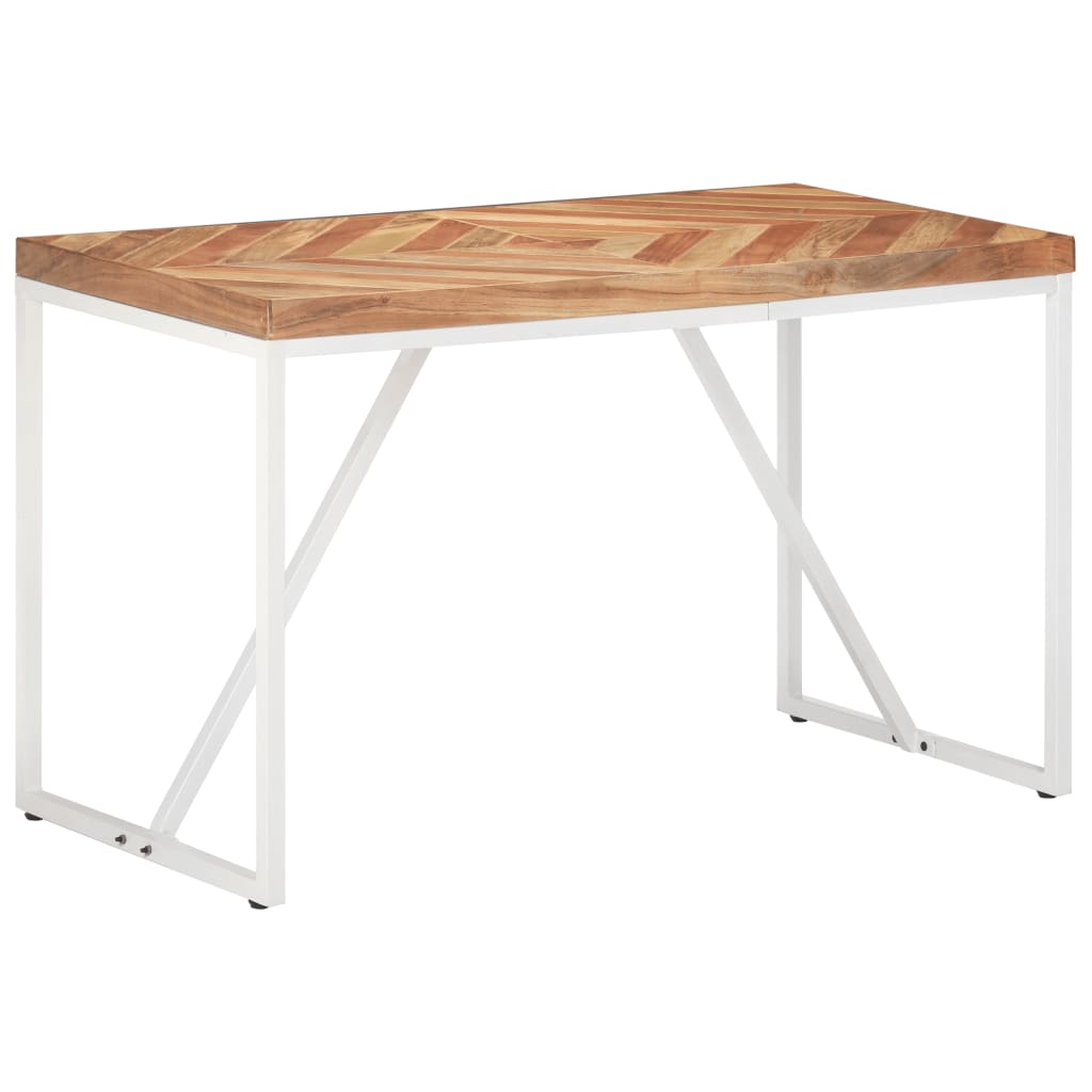 Table à dîner 120x60x76 cm Bois solide d'acacia et de manguier