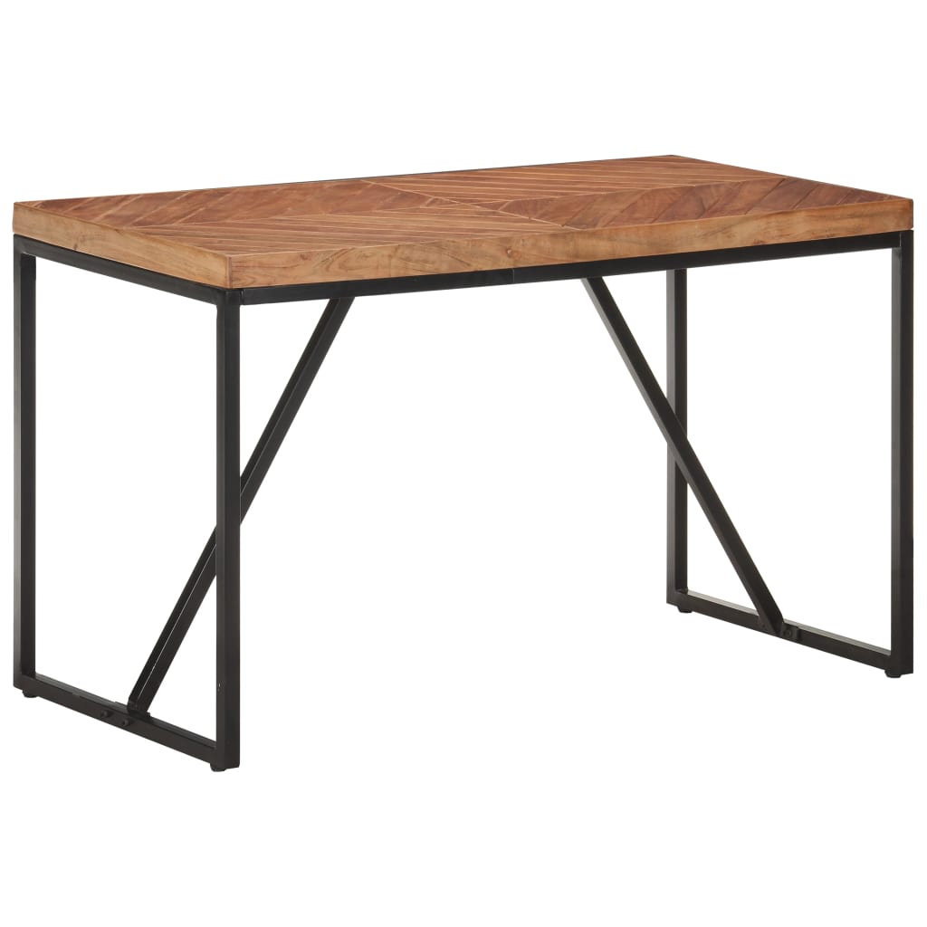 Table à dîner 120x60x76 cm Bois solide d'acacia et de manguier