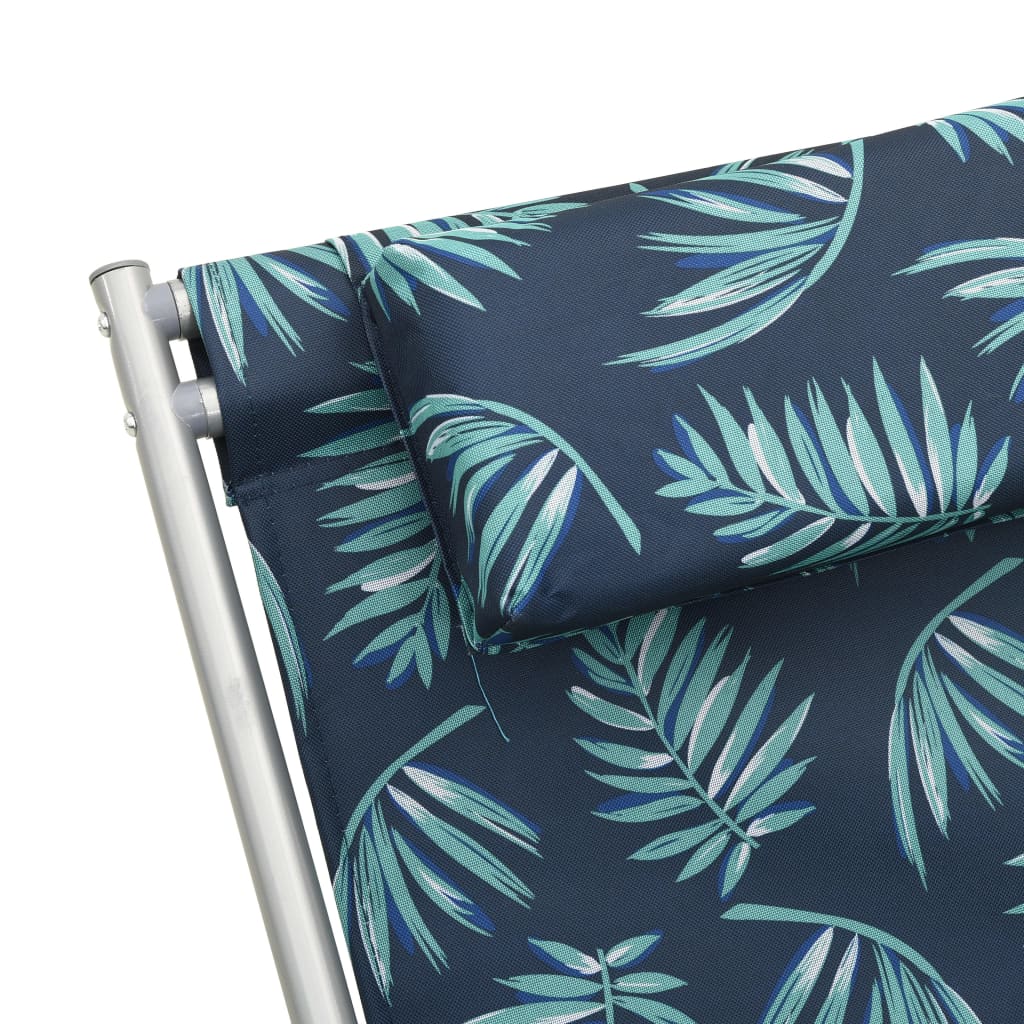 Chaises à bascule 2 pcs Acier Motif de feuilles