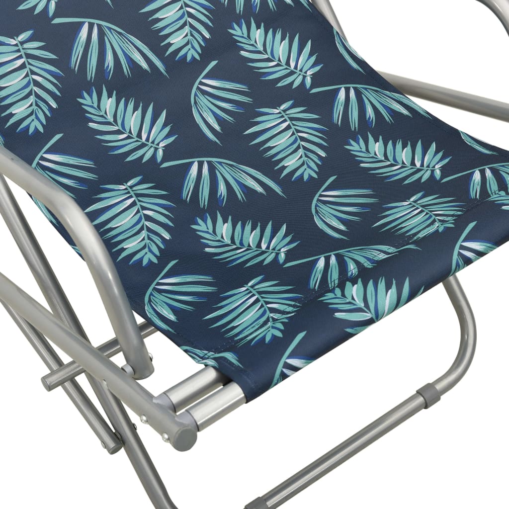 Chaises à bascule 2 pcs Acier Motif de feuilles
