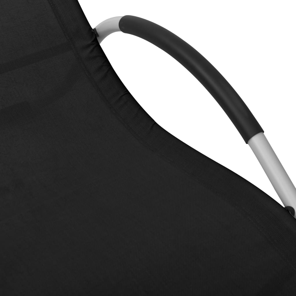 Chaise longue Textilène Noir et gris