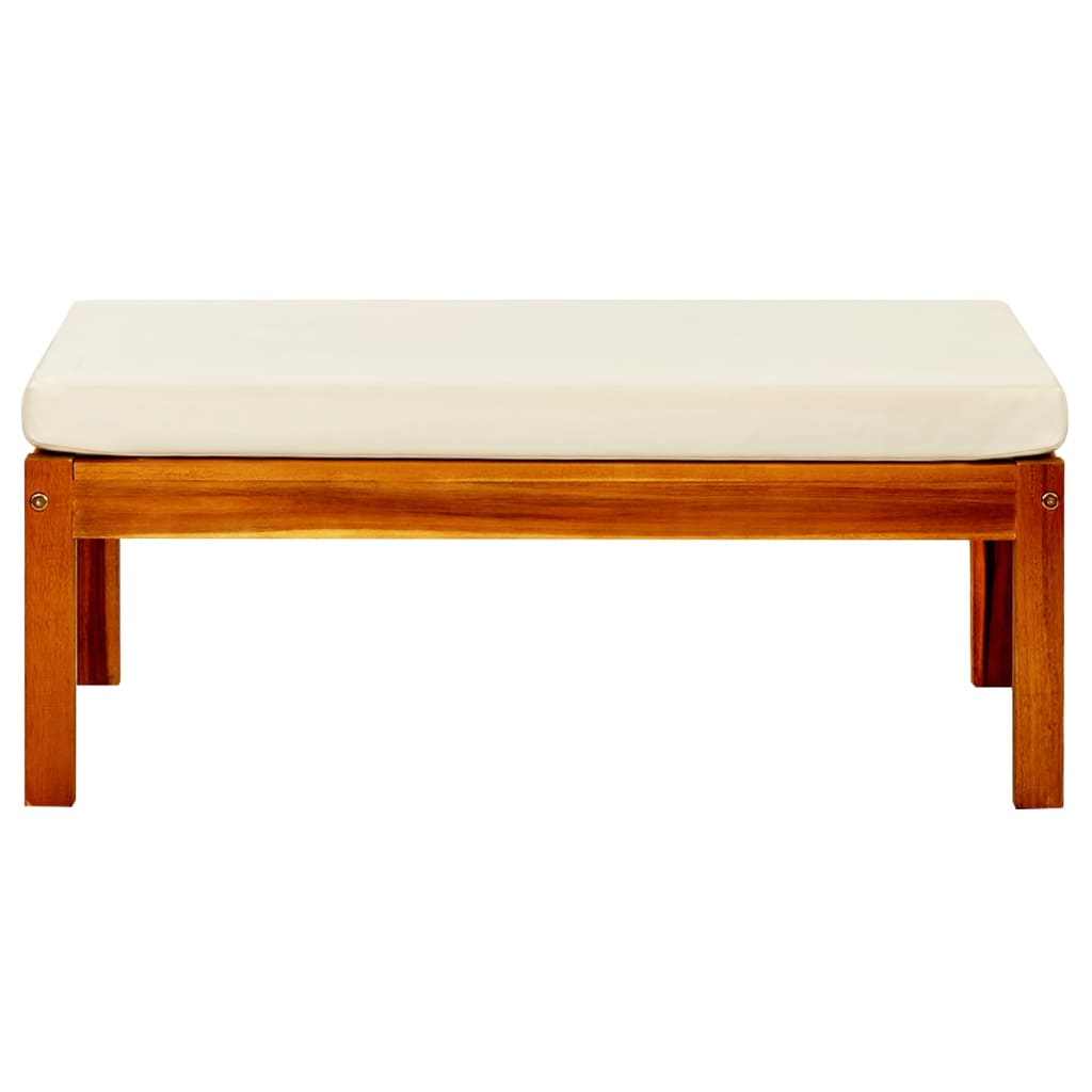 Repose-pieds de jardin 2 pcs Bois d'acacia massif