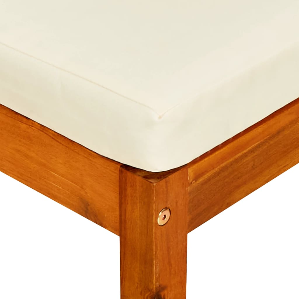 Repose-pieds de jardin 2 pcs Bois d'acacia massif
