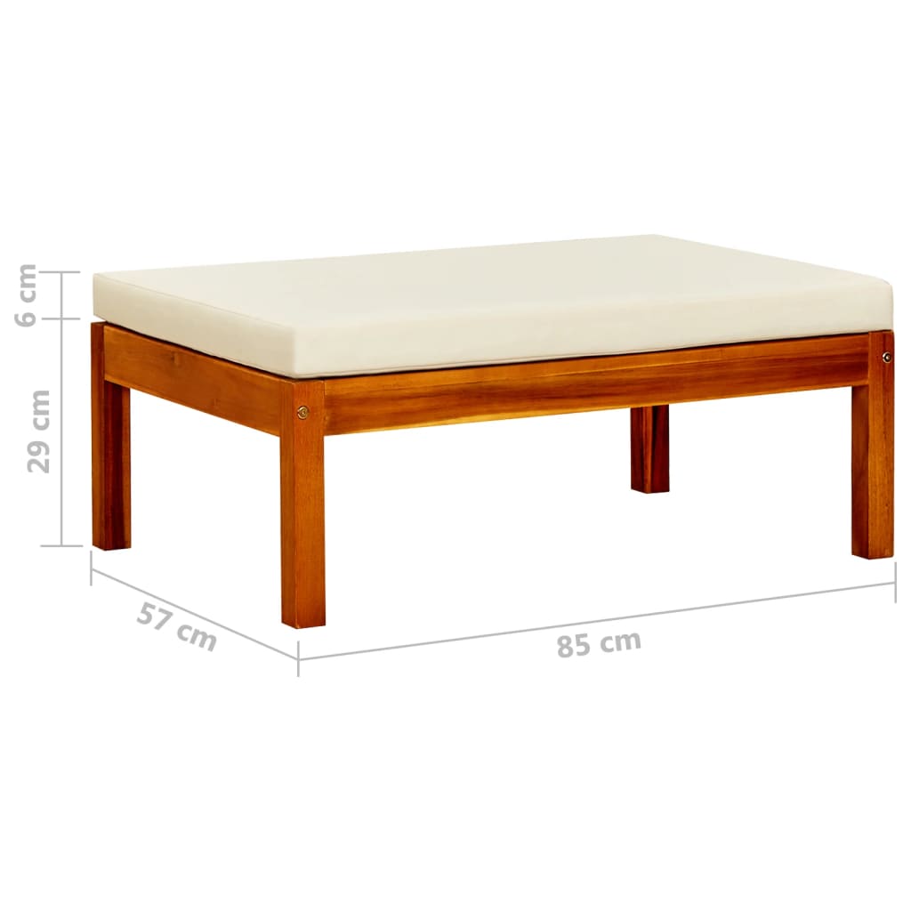 Repose-pieds de jardin 2 pcs Bois d'acacia massif