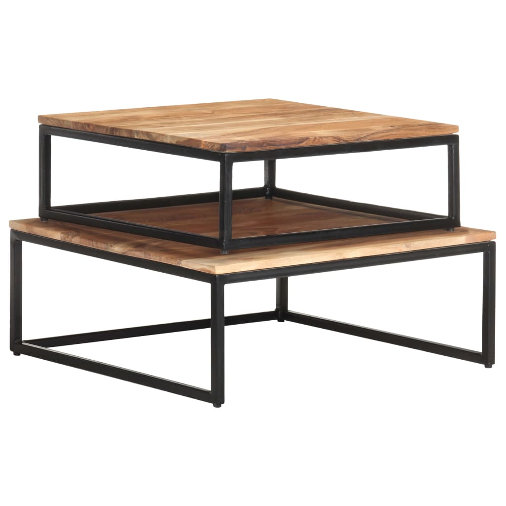 Tables basses gigognes 2 pcs Bois d'acacia massif