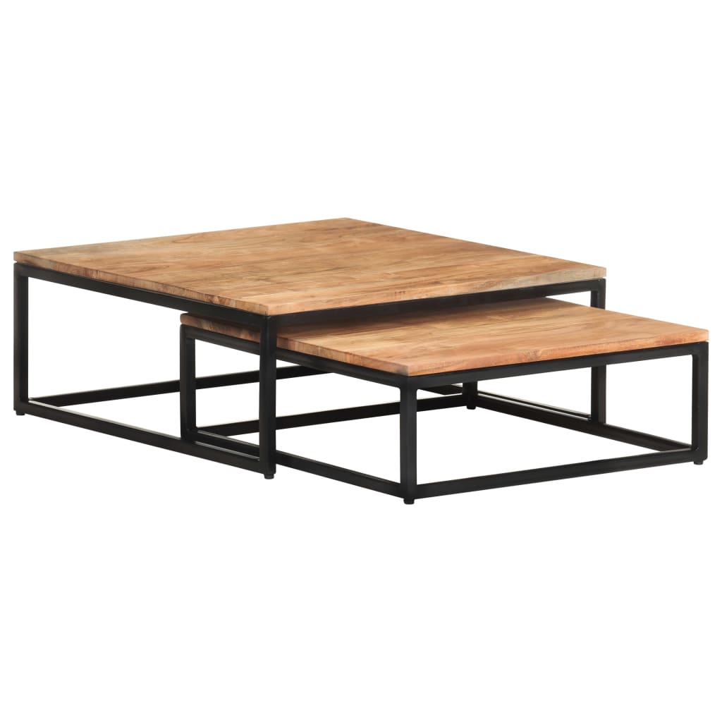 Tables basses gigognes 2 pcs Bois d'acacia massif