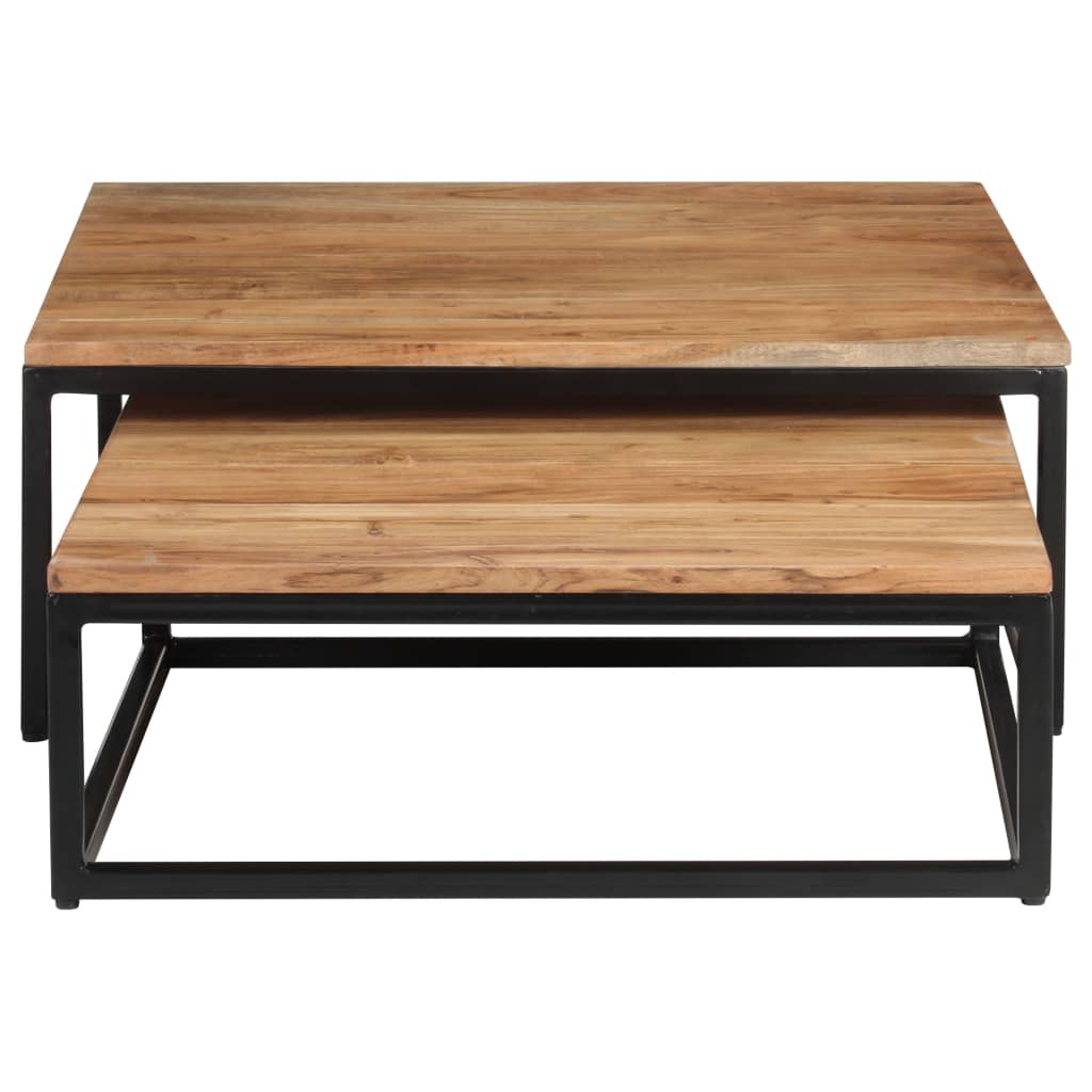 Tables basses gigognes 2 pcs Bois d'acacia massif