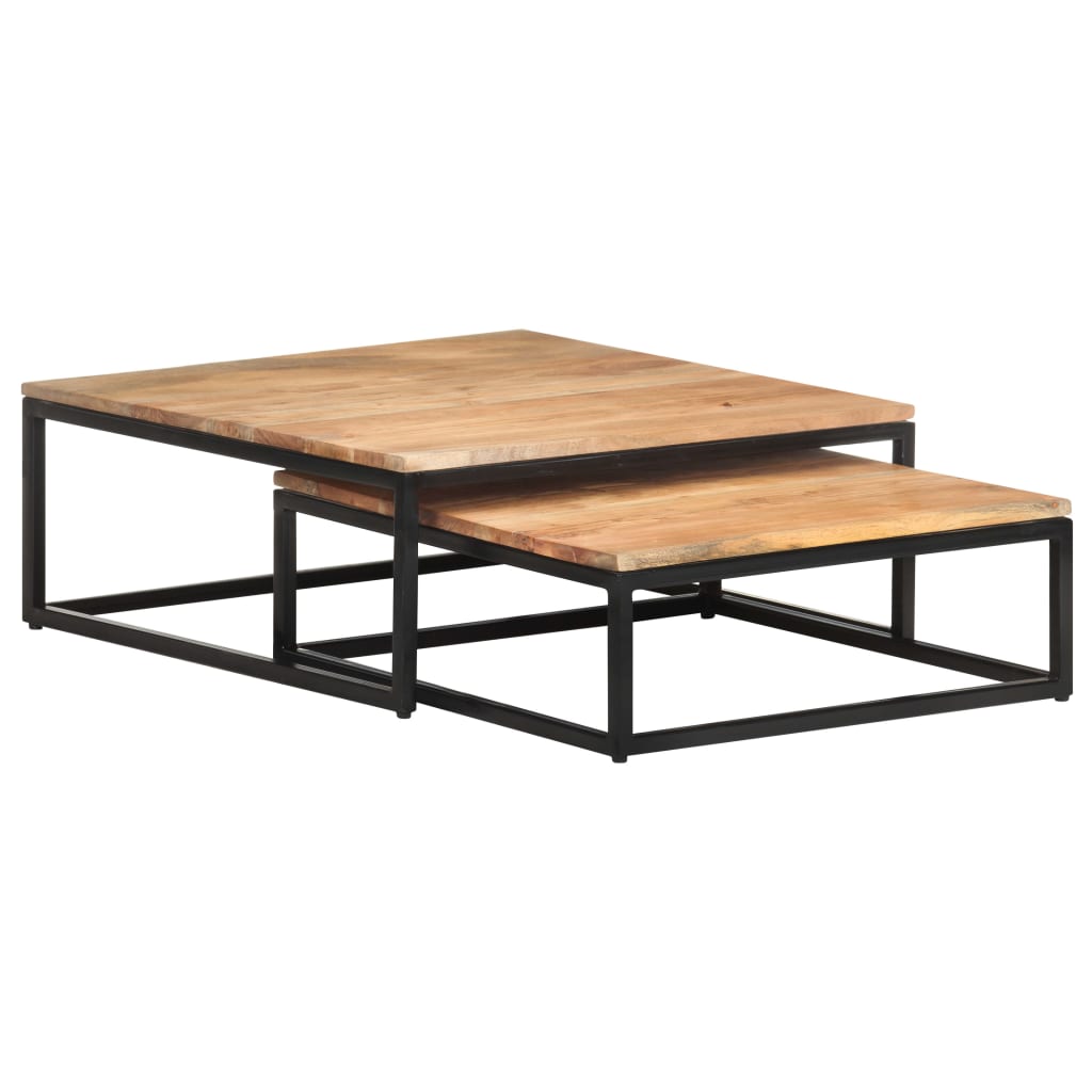 Tables basses gigognes 2 pcs Bois d'acacia massif