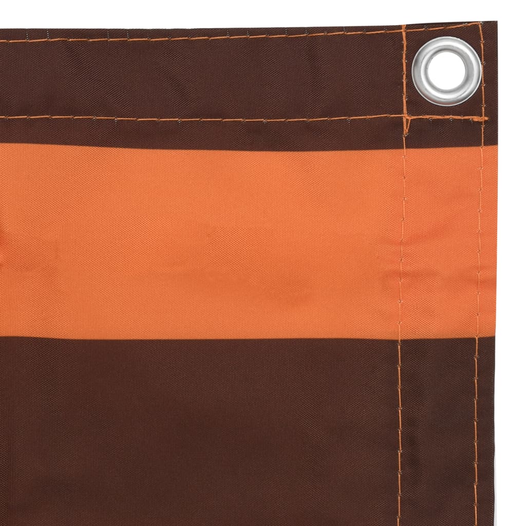 Écran de balcon Orange et marron 120x400 cm Tissu Oxford