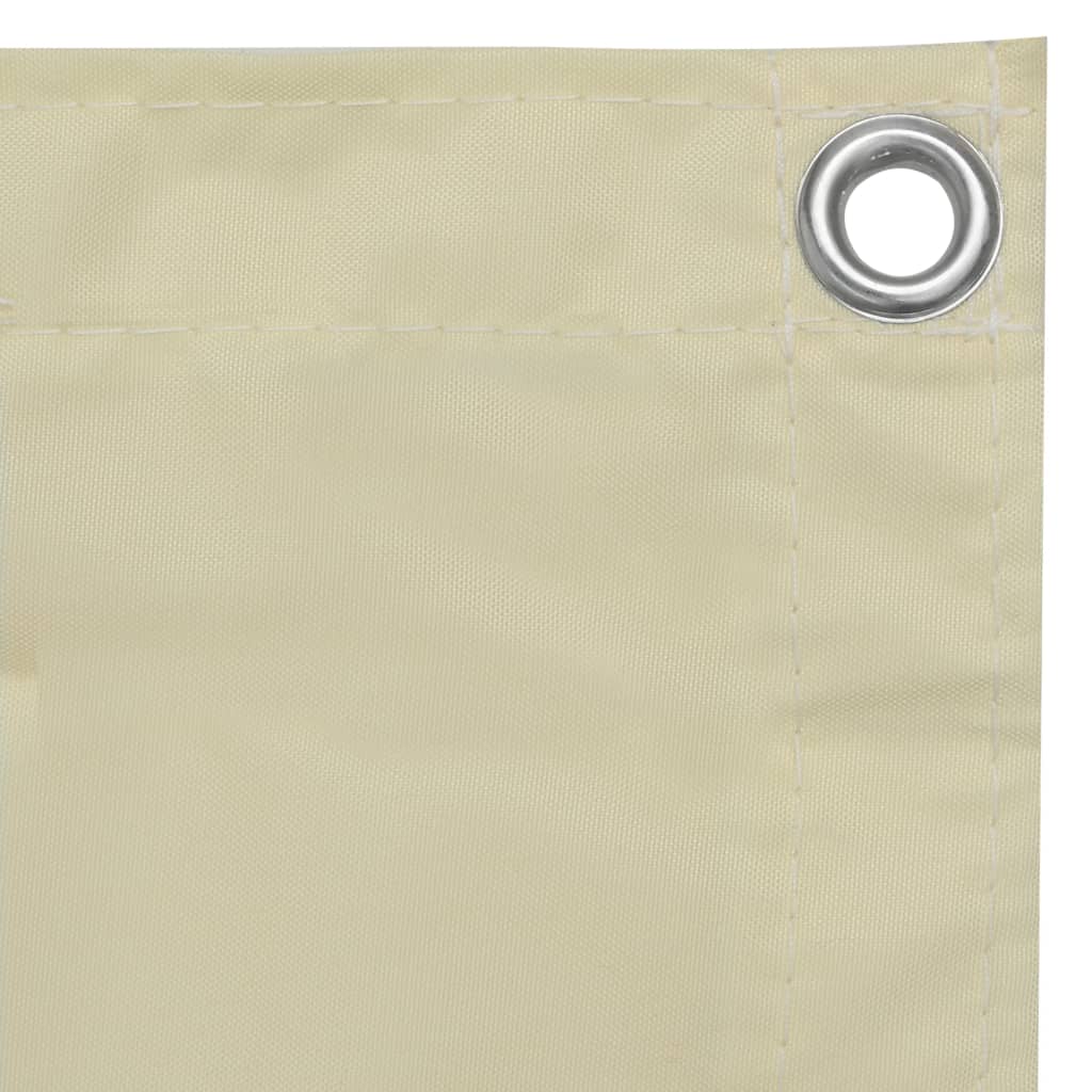 Écran de balcon Crème 90x300 cm Tissu Oxford