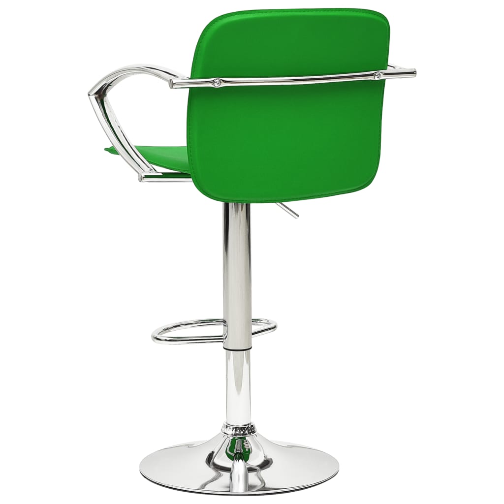 Tabourets de bar 2 pcs Vert Cuir artificiel