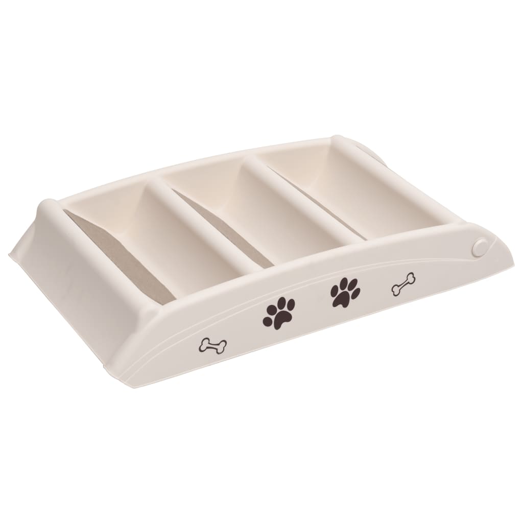 Escaliers pliables pour chiens Crème 62x40x49,5 cm