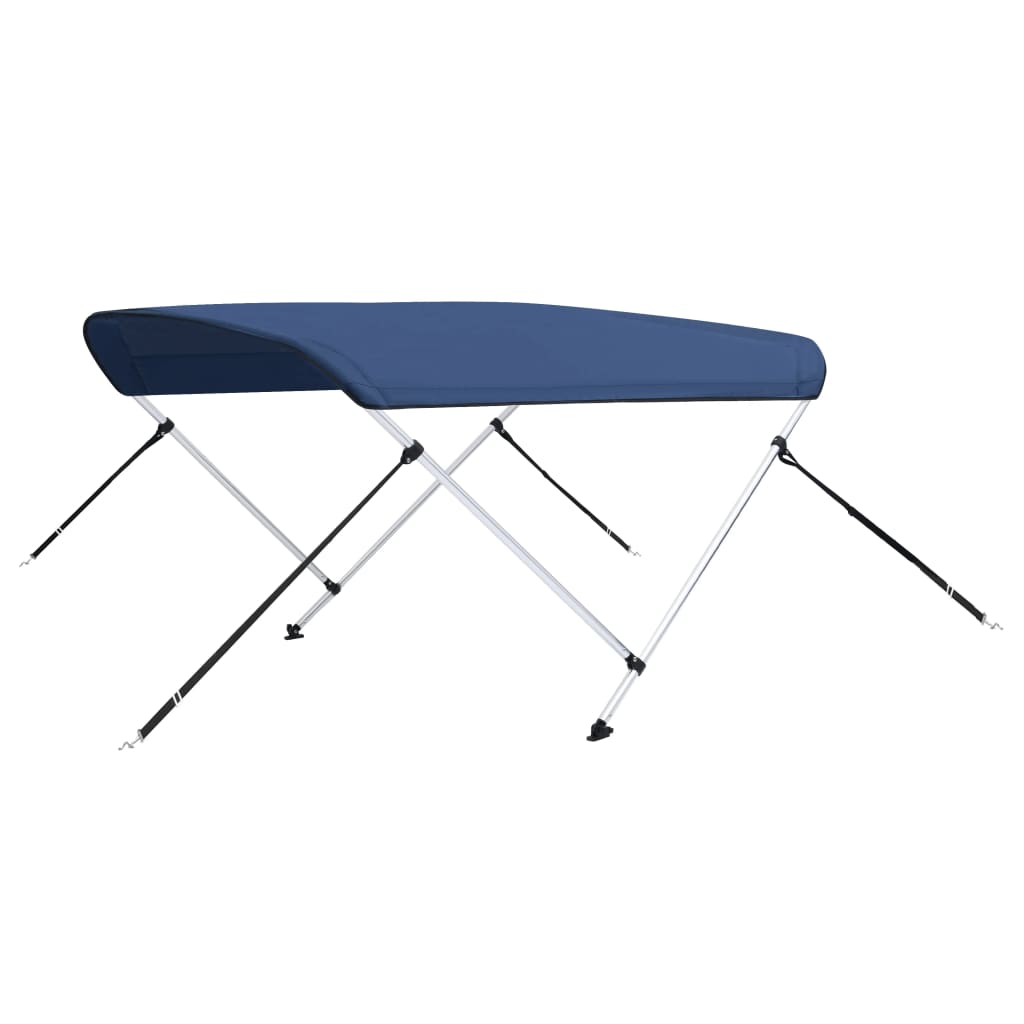 Auvent bimini à 2 arceaux Bleu marine 150x120x110 cm