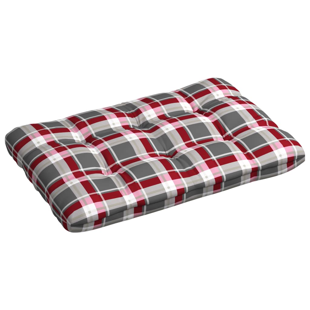 Coussin de canapé palette Modèle à carreaux rouges 120x80x10 cm