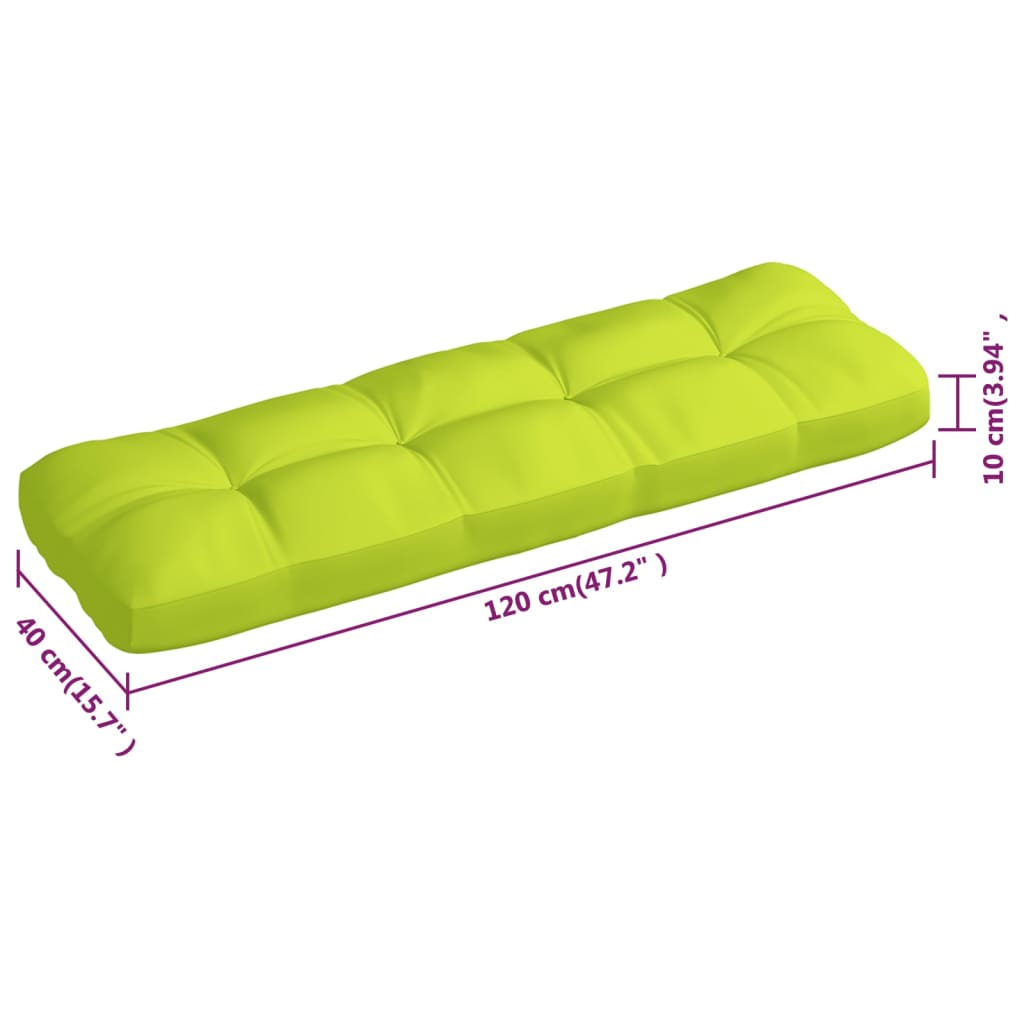 Coussins de canapé palette 3 pcs Vert vif