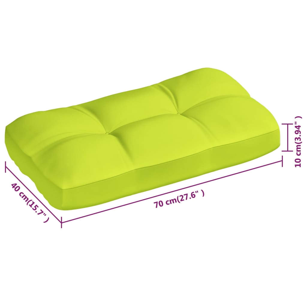 Coussins de canapé palette 3 pcs Vert vif