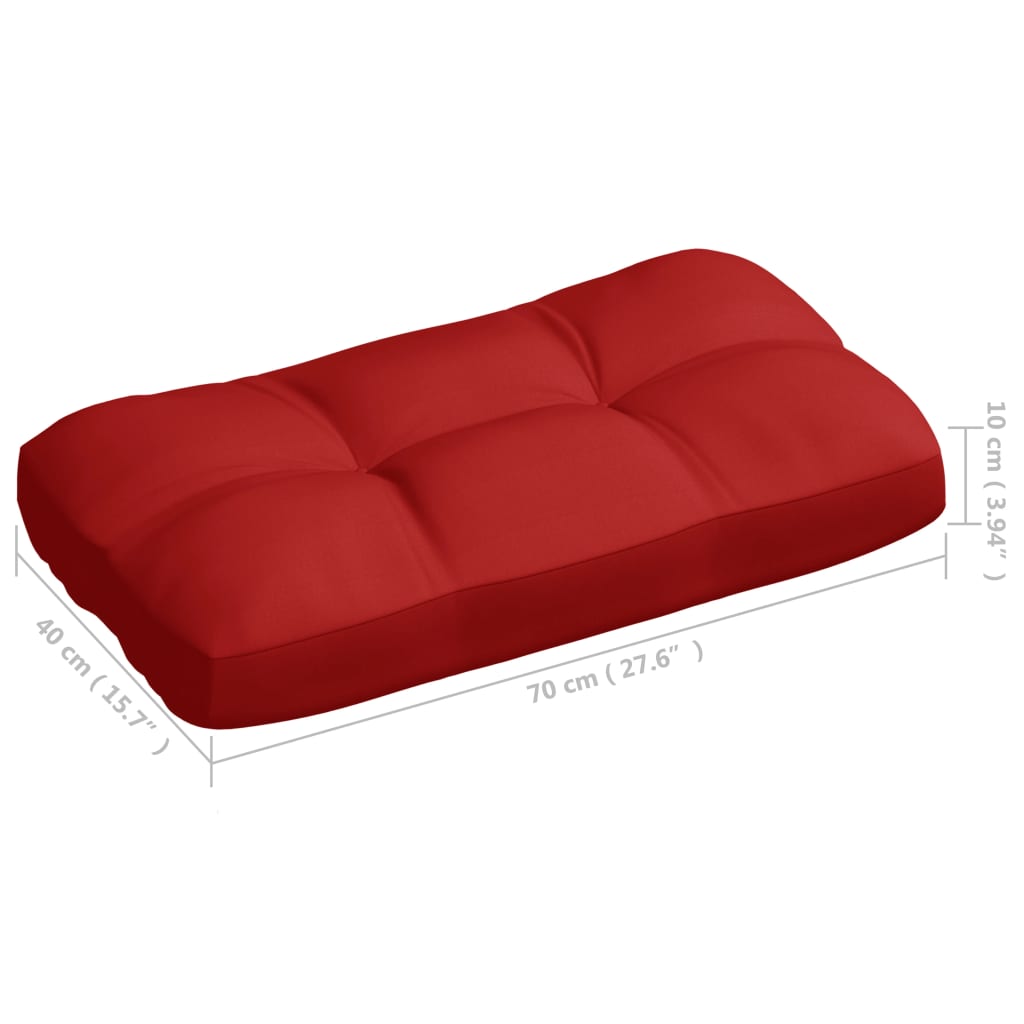 Coussins de canapé palette 5 pcs Rouge