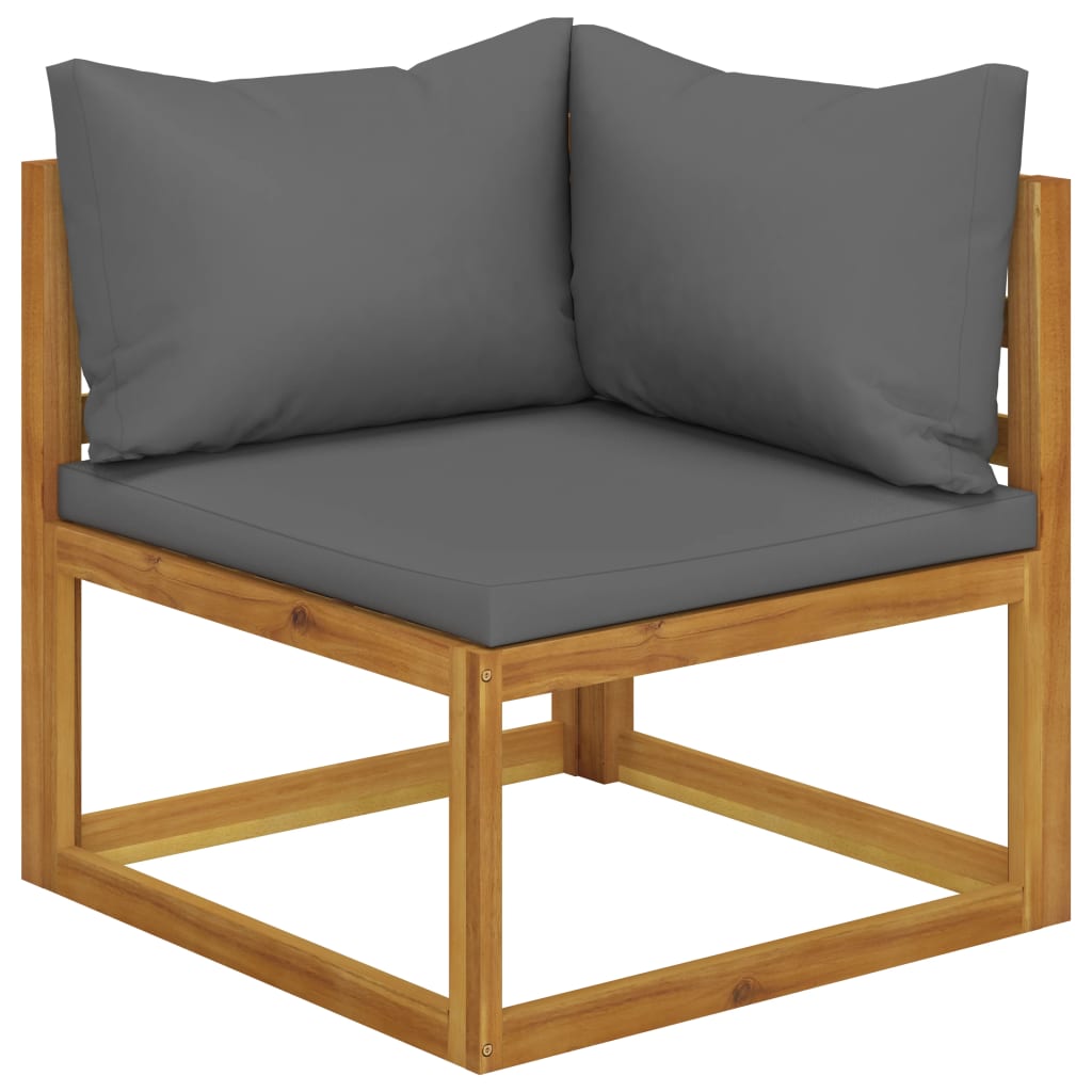4-Seater Garden Sofa with Cushion Solid Acacia Wood (2x311856)