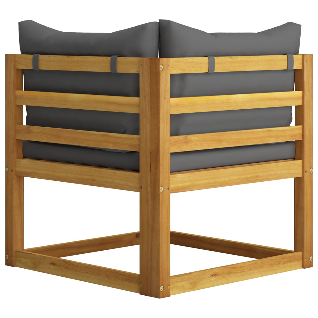 4-Seater Garden Sofa with Cushion Solid Acacia Wood (2x311856)