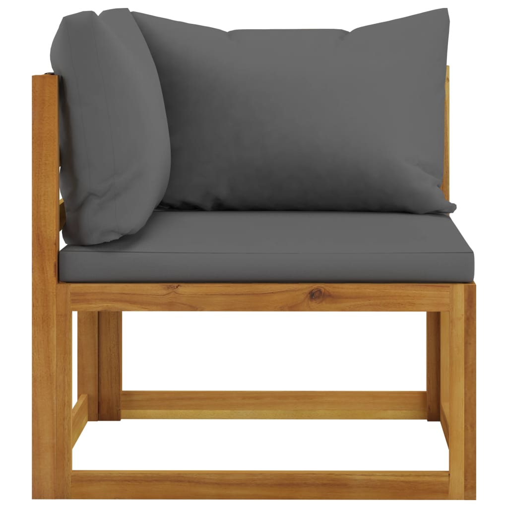 6 Piece Garden Lounge Set with Cushion Solid Acacia Wood (311852+311856+311858)